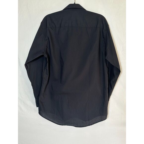Alfani Men's Regular Fit Performance Dress Shirt Black Size M 32/33 Cotton Blend - Picture 3 of 3